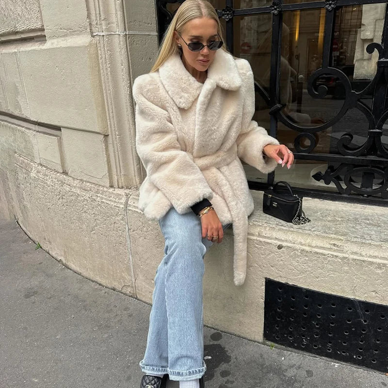 מעיל פרווה אופנתי-Charlotte