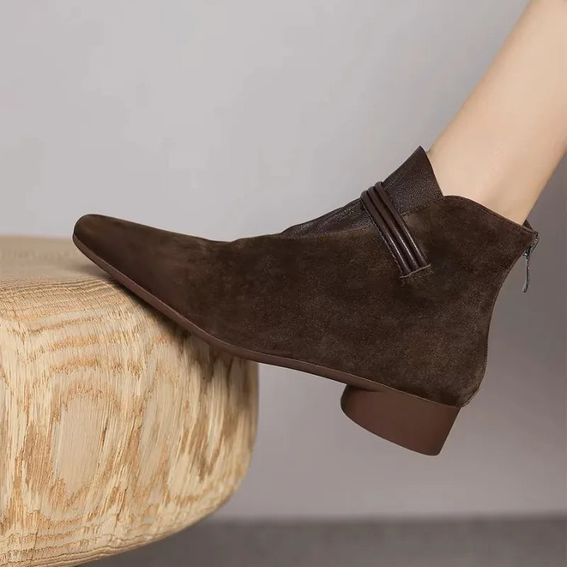 Connor מגפי זמש עם רוכסן