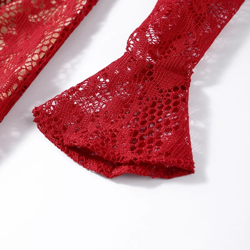 שמלת מידי תחרה דגם-Ashley