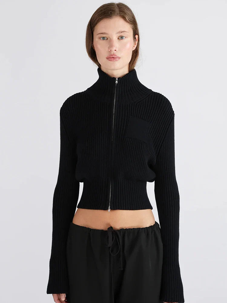 סוודר קרדיגן עם רוכסן-Isabella