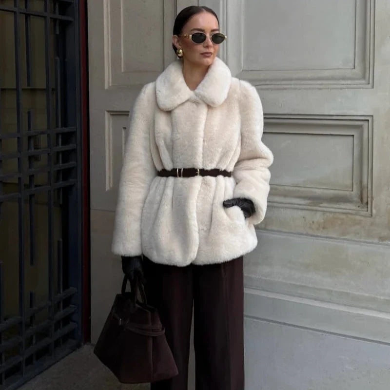 מעיל פרווה אופנתי-Charlotte