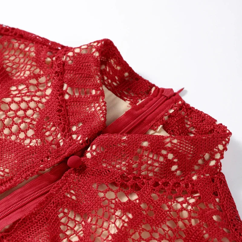 שמלת מידי תחרה דגם-Ashley