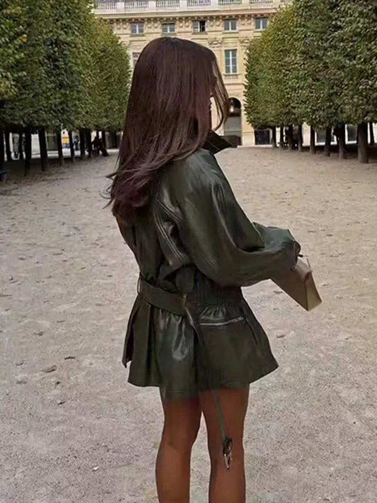 מעיל דמוי עור דגם-Amelia