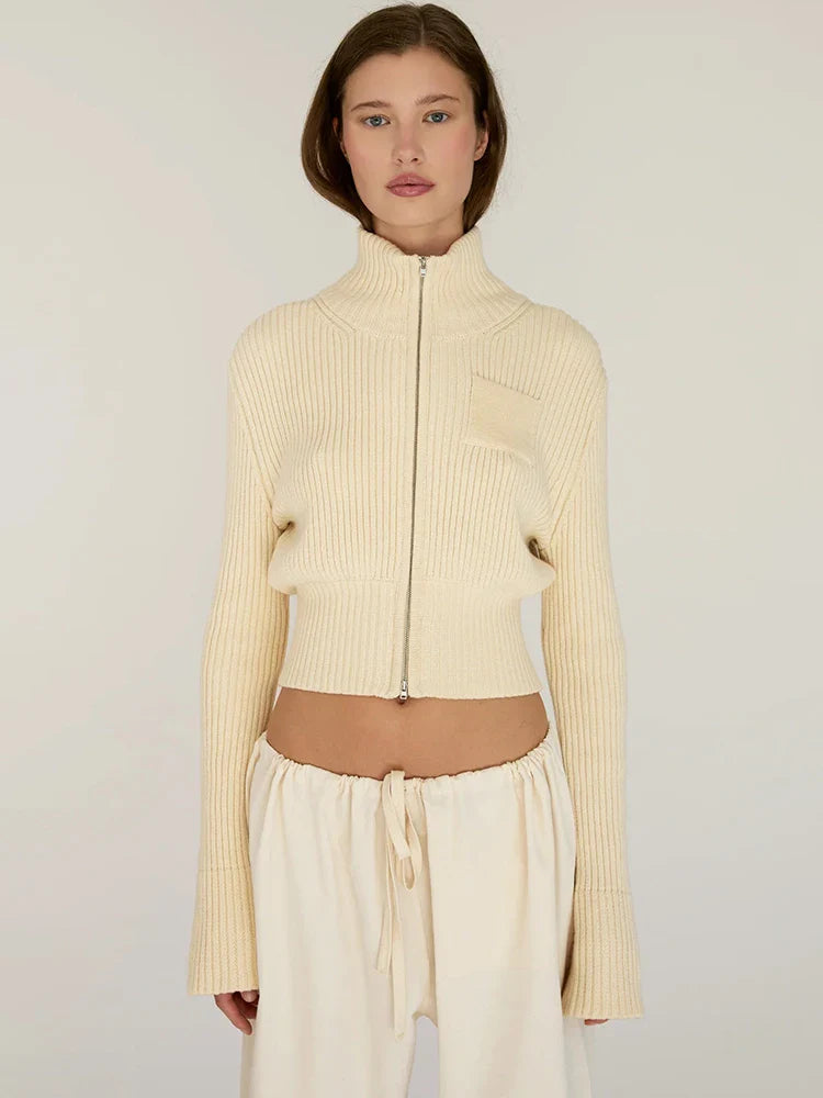 סוודר קרדיגן עם רוכסן-Isabella